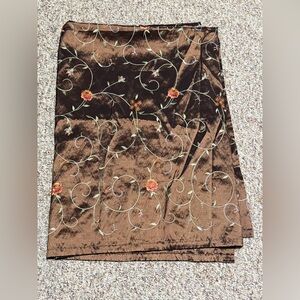 Decorative curtain 56 x 84, 56x84 inches, floral brown accent curtain